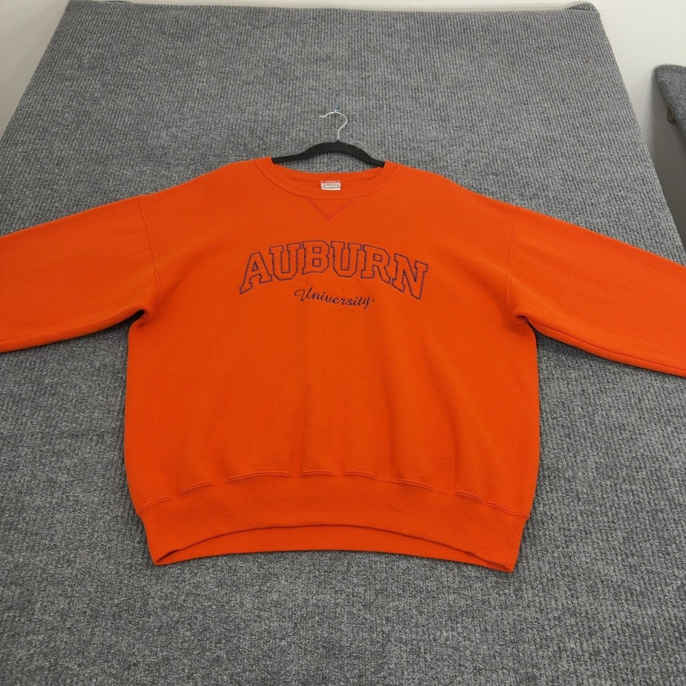 Vintage Auburn University Soffe Sweatshirt Mens L Orange Fleece Crewneck Sporty‎